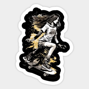 skater girl Sticker